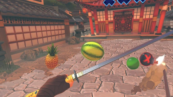 VR game Fruit Ninja